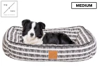 Mog & Bone Medium Bolster Dog Bed - Black/White Mosaic