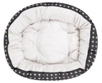 Mog & Bone XL 4 Seasons Reversible Circular Dog Bed - Black/Cross