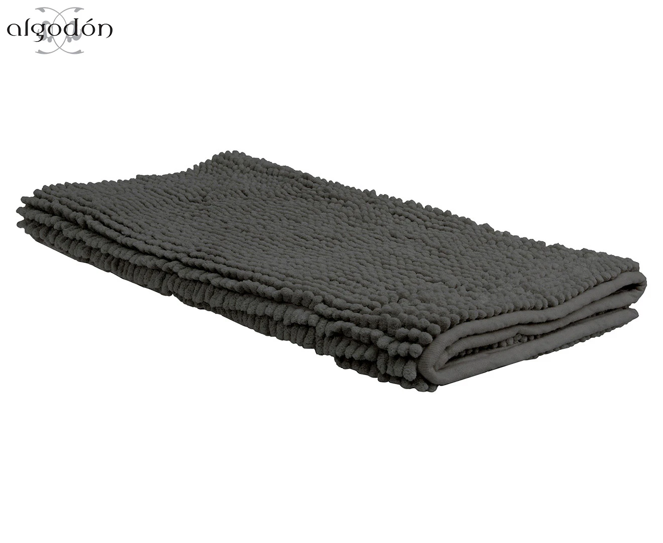 Algodon 50x80cm Toggle Bath Mat - Charcoal