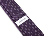 Calvin Klein Men's Geometric Silk Tie - Purple