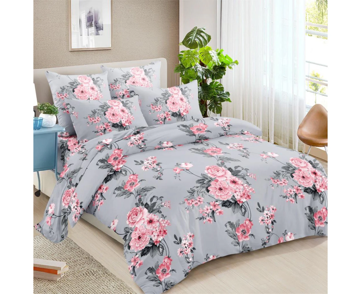 Gloomy Garden Design Soft Quilt/Duvet/Doona Cover Set