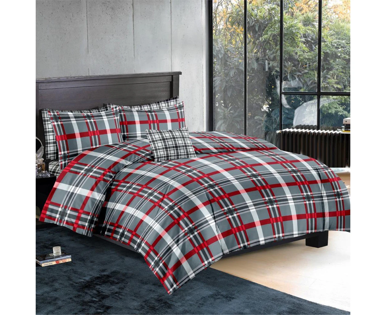 Prague Design Cotton Soft Quilt Doona Duvet Cover Set