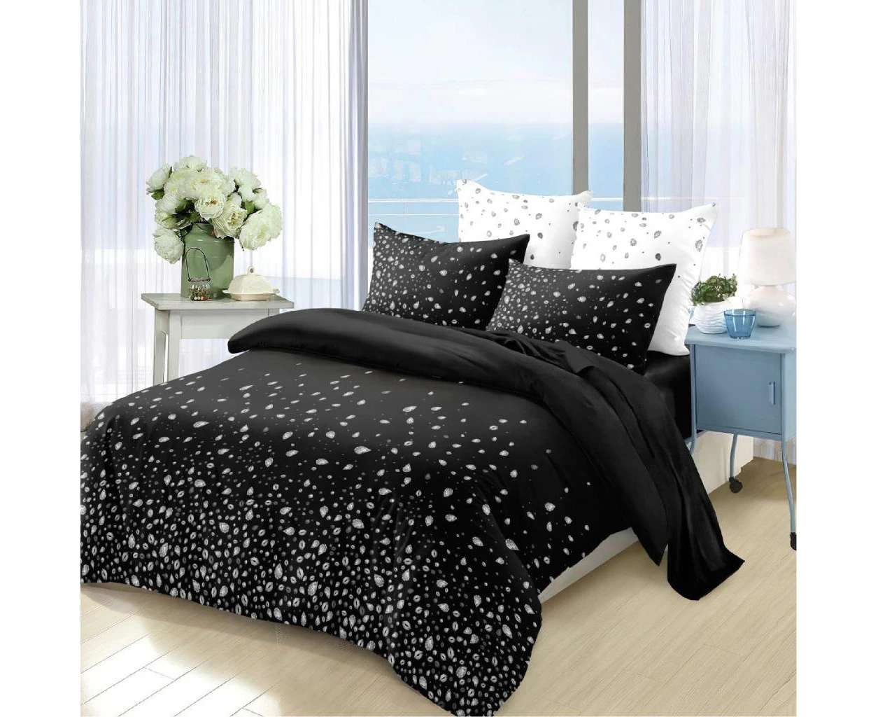 In The Dark Design Quilt Doona Duvet Cover Set