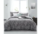 Grey Branches Design Cotton Quilt Doona Duvet Cover Set