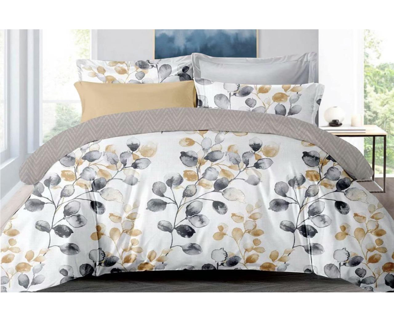 Eden Leaves Design Soft Quilt/Doona/Duvet Cover Set | Catch.com.au