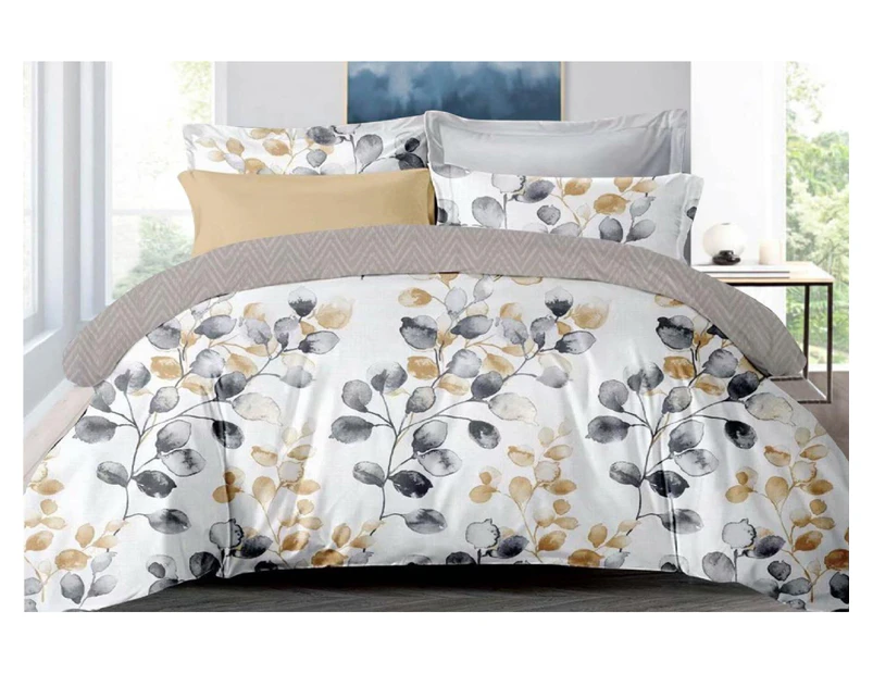 Eden Leaves Design Soft Quilt/Doona/Duvet Cover  Set