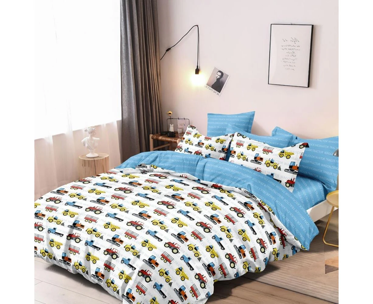 Transport Design Kids/Boys/Girls Quilt/Duvet/Doona Cover Set