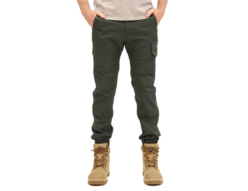 Tradie Men's Flex Cuffed Skinny Cargo Pants - Green