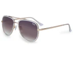 Quay Australia Unisex All In Mini Sunglasses - Gold/Brown