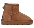 OZWEAR Connection Kids'/Toddler Mini Button Boots - Chestnut