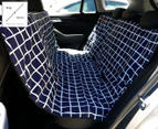 Mog & Bone Pet Car Seat Cover - Navy/Check