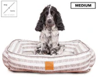 Mog & Bone Medium Bolster Dog Bed - Latte/Mosaic
