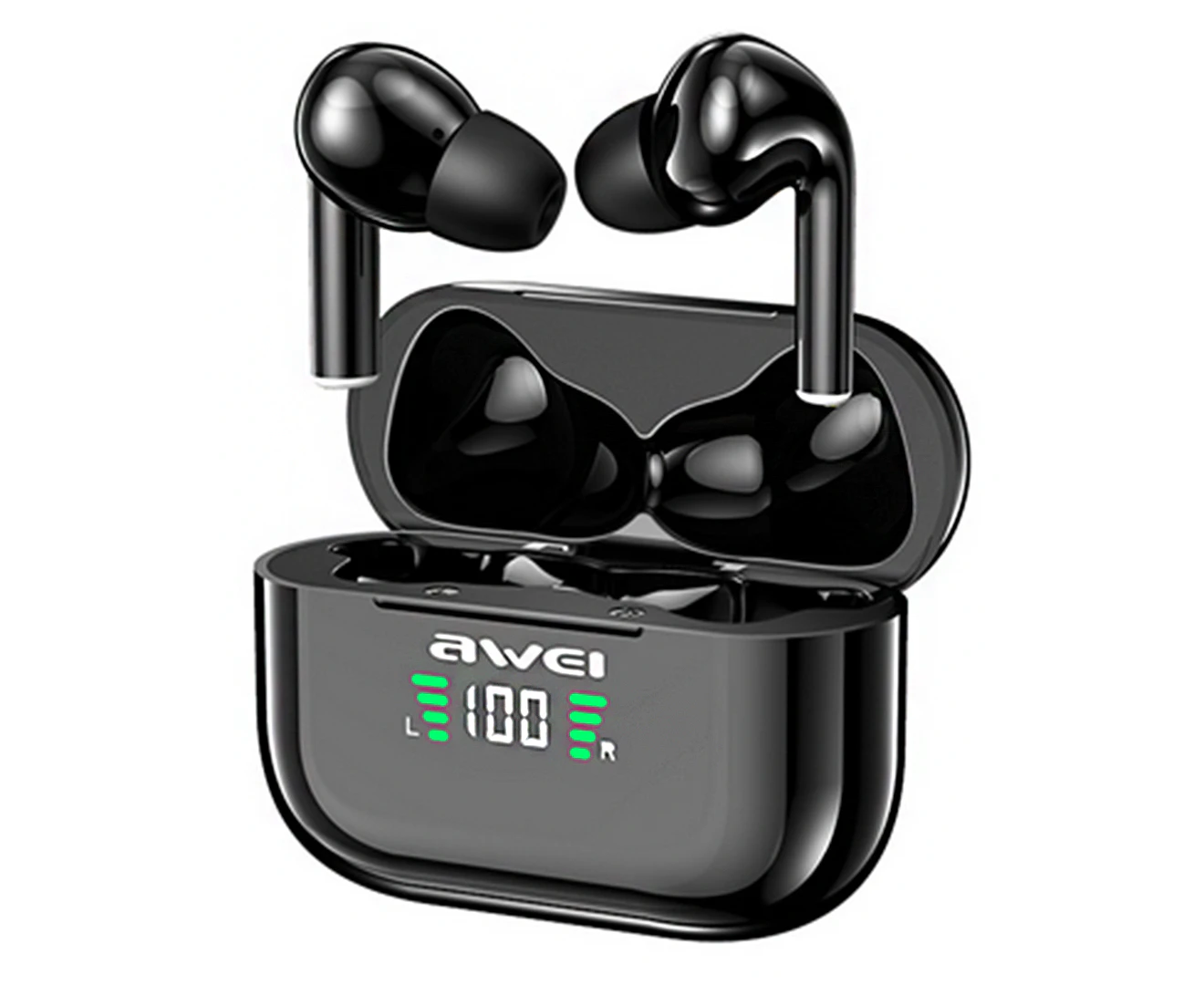 Awei T29P True Wireless Earbuds Bluetooth 5.0 with LED Digital Display-Black