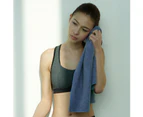 Yoga Pilates Hand Towel Mat Workout Absorbing Microfiber 67Cm Grey