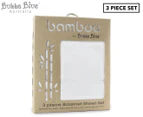 Bubba Blue 3-Piece Bamboo Bassinet Sheet Set - White