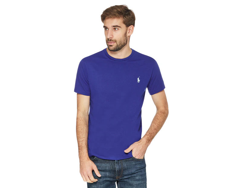 Polo Ralph Lauren Men's Crewneck Tee / T-Shirt / Tshirt - Blue