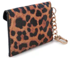 Madison Amber Envelope Card Case Clip On - Leopard