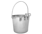 ShowMaster 3.8L Flat Back Stainless Steel Feed Bucket - Silver