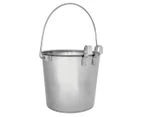 ShowMaster 5.7L Flat Back Stainless Steel Feed Bucket - Silver
