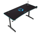 ONEX GD1600H Home Office Gaming Desk w/ Cup Holder - Black/Blue