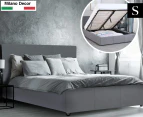 Milano Décor Luxury Gas Lift Single Bed Frame & Headboard - Grey