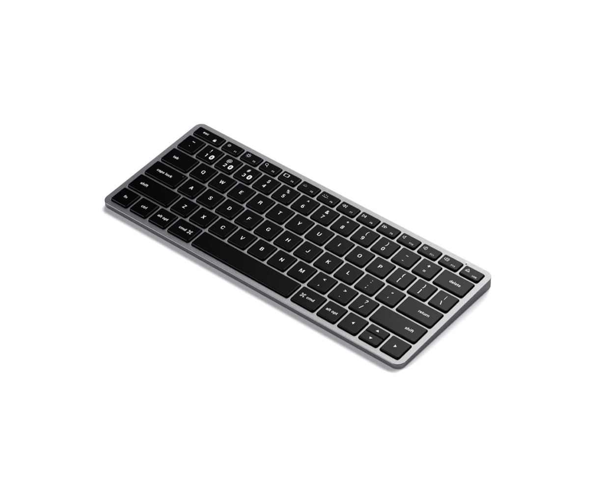 Satechi Slim X1 Bluetooth Backlit Keyboard for iPhone 12/iPad Air/Mac Space Grey