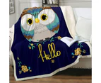 Hello Kids form a Cute Little Owl Throw Blanket