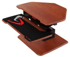 Eureka 28-inch Ergonomic Height Adjustable Sit Stand Office Desk - Chocolate