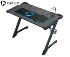 ONEX GD1200Z RGB Home Office Gaming Desk w/ Cup Holder - Black/Blue