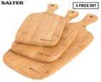 Salter 3-Piece Paddle Bamboo Chopping Board Set