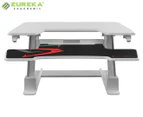 Eureka 36-inch Ergonomic Height Adjustable Stand Up Office Gaming Desk - White