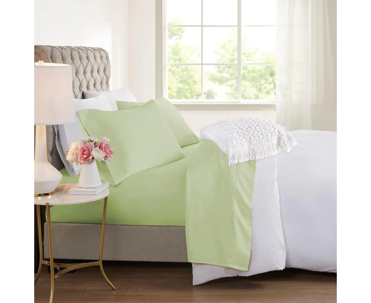 Pistachio Color Original 2000TC Cooling Bamboo Sheet Set