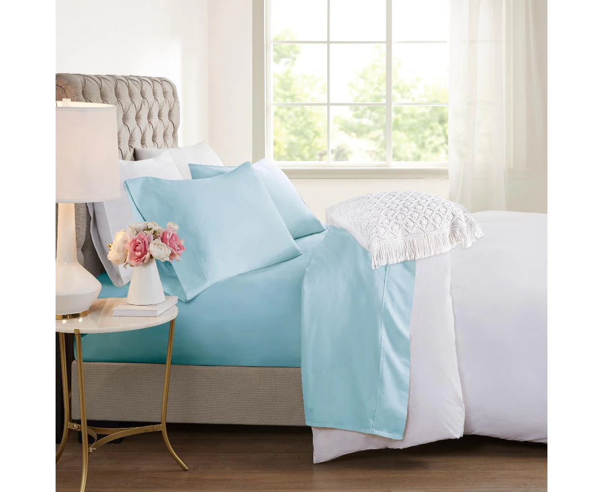 Aqua Color Original 2000TC Cooling Bamboo Sheet Set