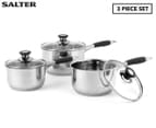 Salter 3-Piece Stainless Steel Saucepan Set 1