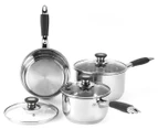 Salter 3-Piece Stainless Steel Saucepan Set