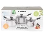 Salter 3-Piece Stainless Steel Saucepan Set 4