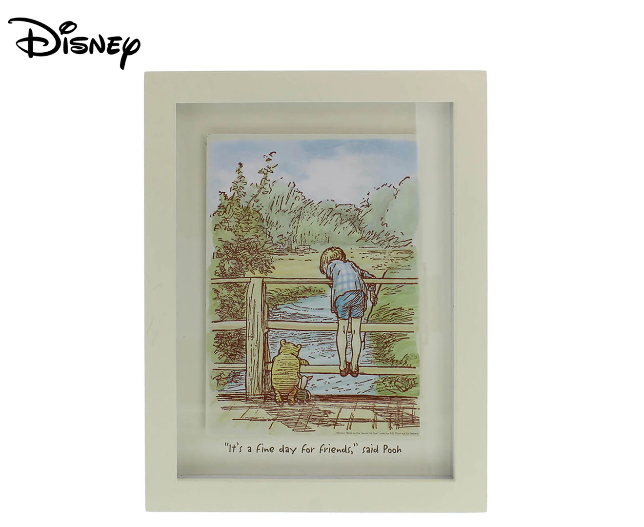 Disney 31x24cm Classic Winnie The Pooh Fine Day For Friends Wall Plaque