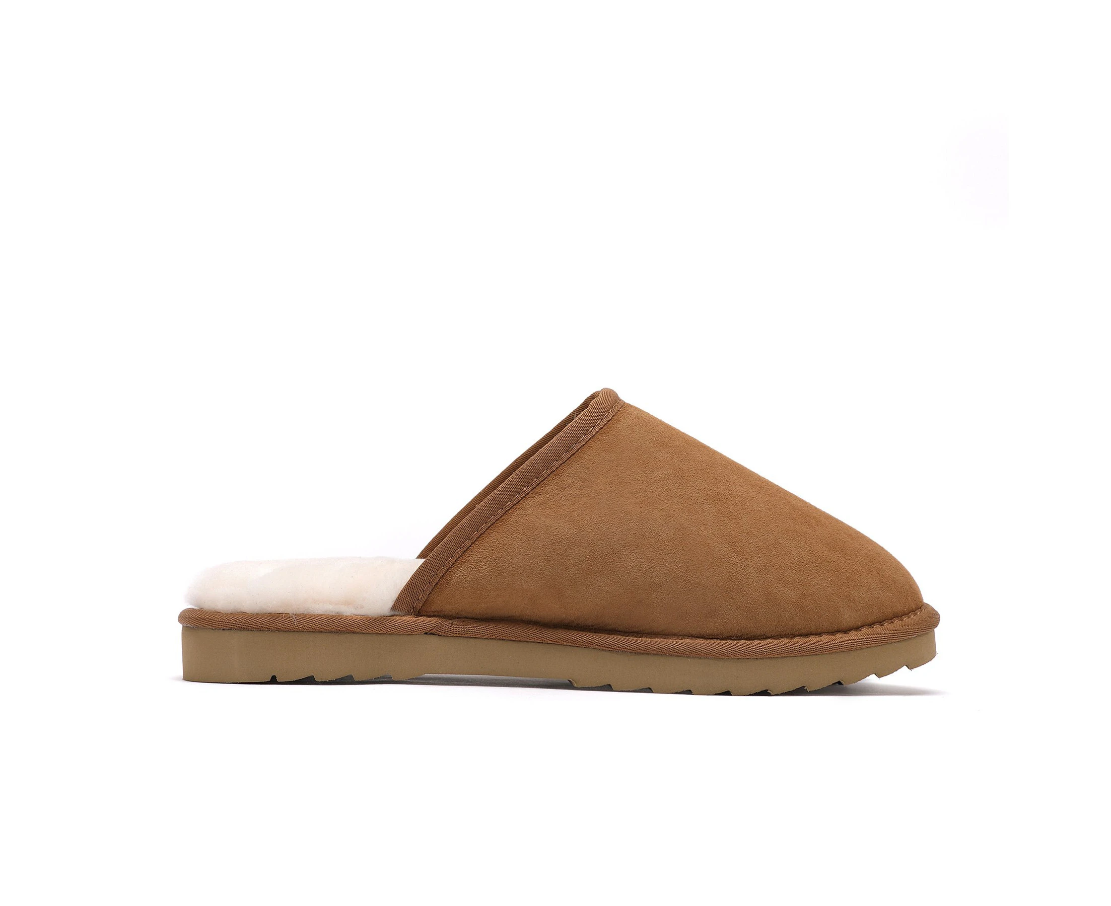 Super UGG Australia - Men's Classic Scuff - EVA sole - 100% Australian Sheepskin Slippers - CHESTNUT