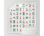 Cool Chinese Mahjong Tiles Throw Blanket