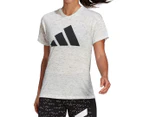 Adidas Women's Sportswear Winners 2.0 Tee / T-Shirt / Tshirt - White Melange