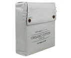 Odyssey Living Organic Cotton King Bed Sheet Set - Silver