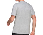 Adidas Men's Foil Logo Graphic Crewneck Tee / T-Shirt / Tshirt - Medium Grey Heather