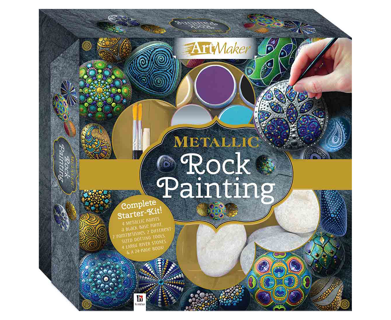 Hinkler Art Maker Metallic Rock Painting Complete Starter Kit