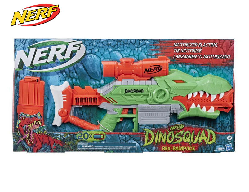 NERF Dinosquad Rex Rampage Motorised T-Rex Blaster - Green