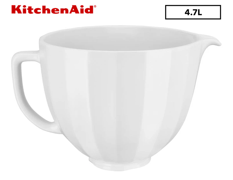 KitchenAid 4.7L Shell Ceramic Bowl - White 5KSM2CB5PWS