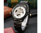 Winner Wonderful Automatic-self-winding Mechanical Watch White Hollow Dial Mechanical Watches for Male