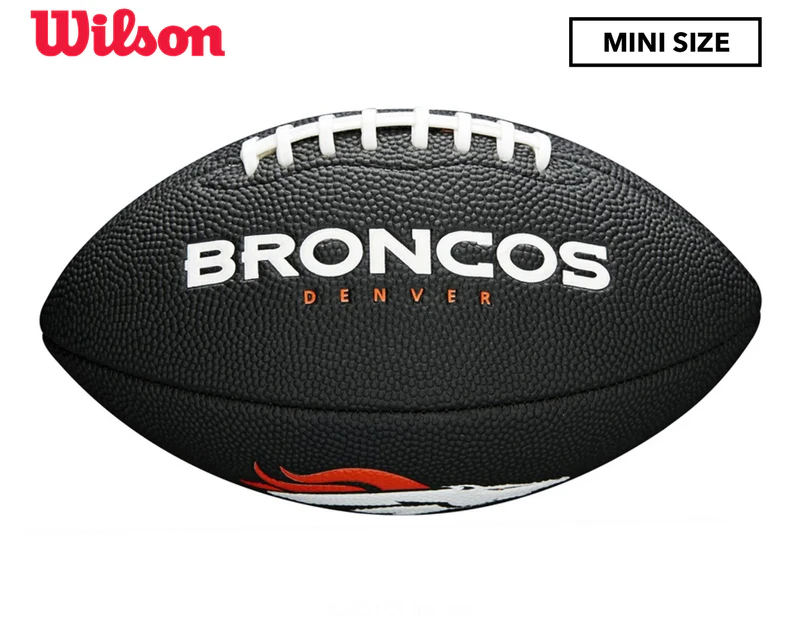 Wilson Denver Broncos NFL Logo Team Mini Football - Black/White