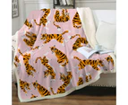 Cute Tiger Pattern Throw Blanket
