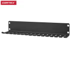 Cortex 16-Slot Resistance Band & Belt Hanger Wall Mount - Black