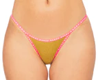 Bonds Women's Hipster Mini Gee Thong 2-Pack - Grey/Khaki/Pink/Blue
